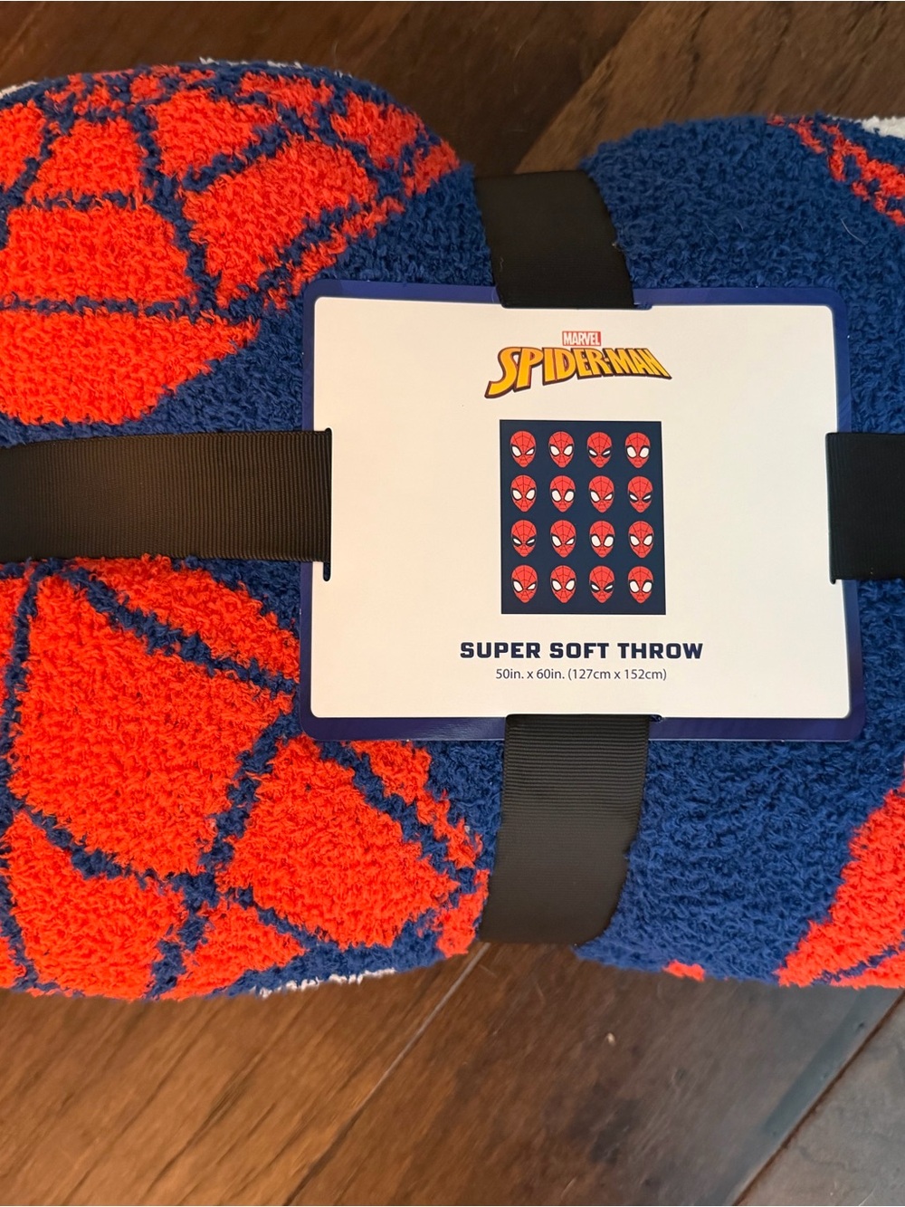 Marvel Spider-Man Cozy Throw Blanket - Blue & Red